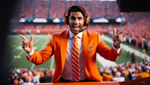 Sports broadcasting program page hero graphic